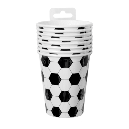 Voetbal Bekers 9cm 8st van Paper Dreams koop je bij Partywinkel