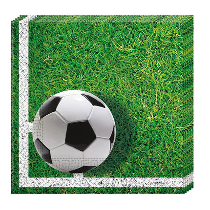 Voetbal Servetten Versiering 33cm 20st van Procos koop je bij Partywinkel