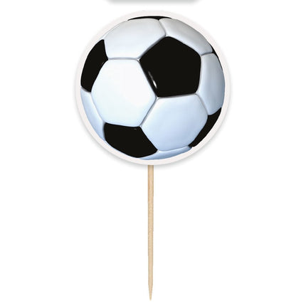 Voetbal Taarttoppers 6st van Unique koop je bij Partywinkel