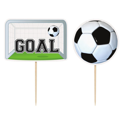 Voetbal Taarttoppers 6st van Unique koop je bij Partywinkel