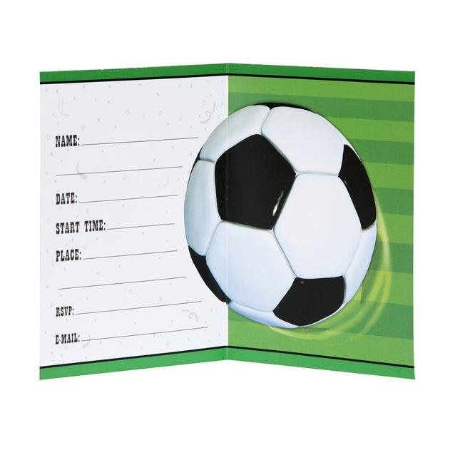 Voetbal Uitnodigingen It's A Party 8st van Unique koop je bij Partywinkel