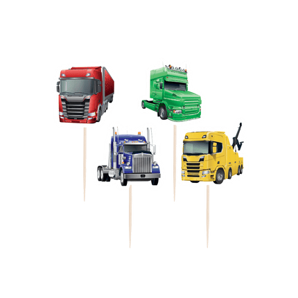 Vrachtwagens Cocktailprikkers 6,5cm van Paper Dreams koop je bij Partywinkel