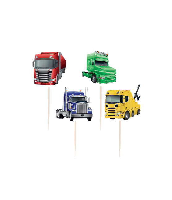Vrachtwagens Cocktailprikkers 6,5cm van Paper Dreams koop je bij Partywinkel