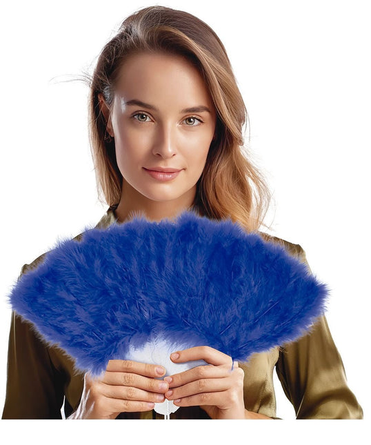 Waaier Blauwe Veren van Fiestas Guirca koop je bij Partywinkel