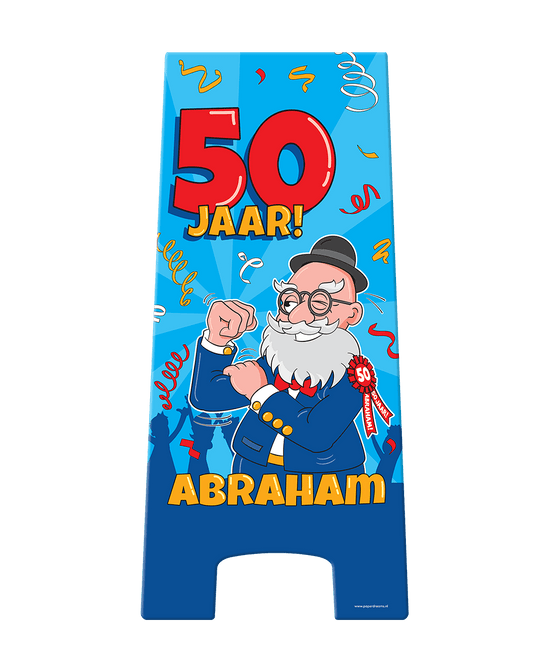 Warning Sign Abraham Cartoon 58cm van Paper Dreams koop je bij Partywinkel