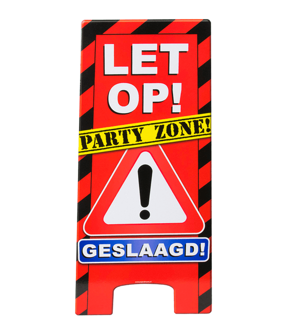 Warning Sign Geslaagd Verkeersbord 62,5cm van Paper Dreams koop je bij Partywinkel