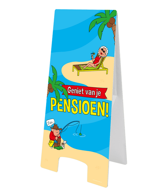 Warning Sign Pensioen Cartoon 58cm van Paper Dreams koop je bij Partywinkel