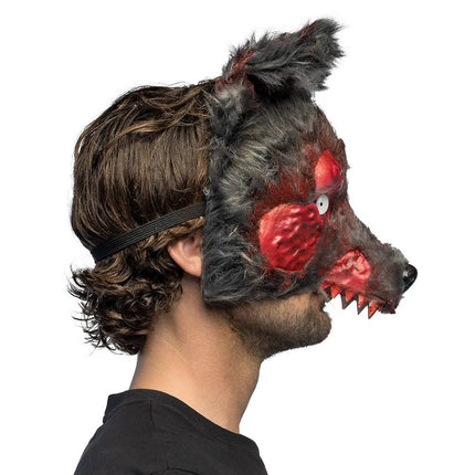 Weerwolf Masker Zwart Bloederig van Boland koop je bij Partywinkel