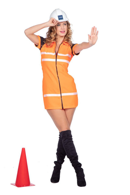 Wegwerkster Jurk Dames van Wilbers & Wilbers koop je bij Partywinkel