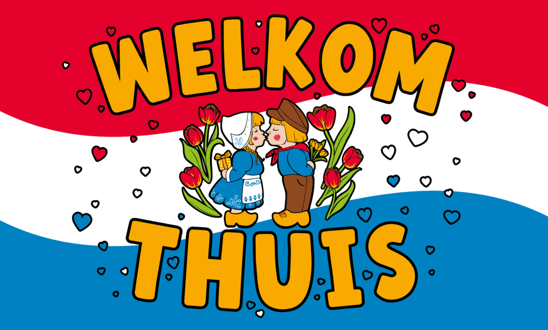 Welkom Thuis Gevelvlag Xxl 1,5m van Paper Dreams koop je bij Partywinkel