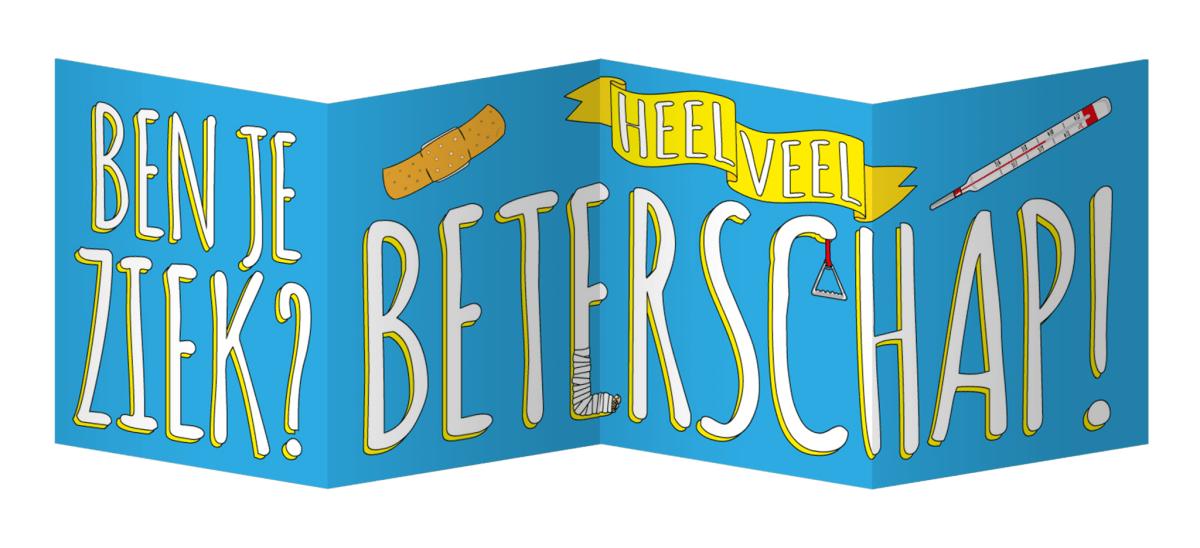 Wenskaart Beterschap 17cm van Paper Dreams koop je bij Partywinkel