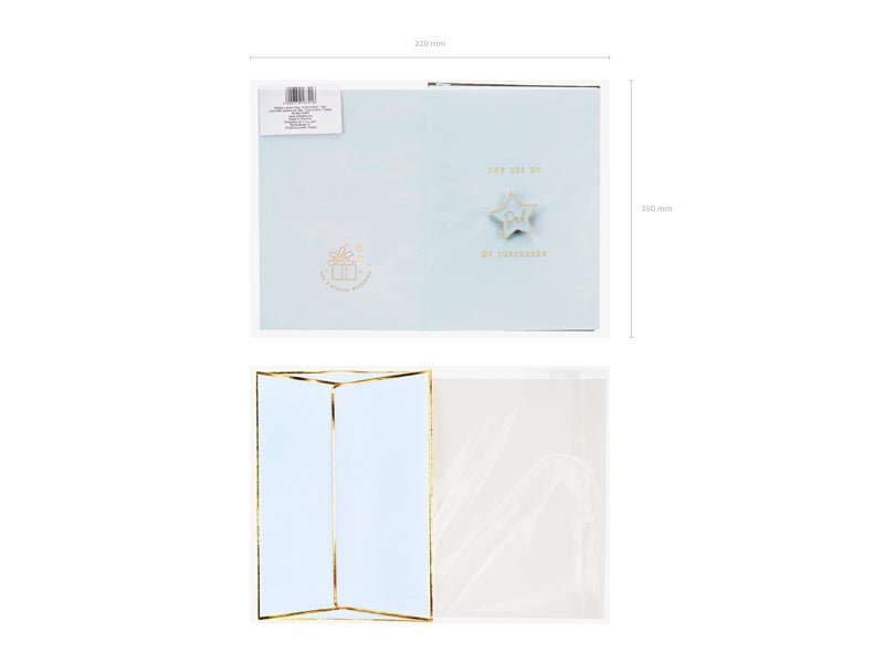 Wenskaart Dad 14,8cm van Partydeco koop je bij Partywinkel