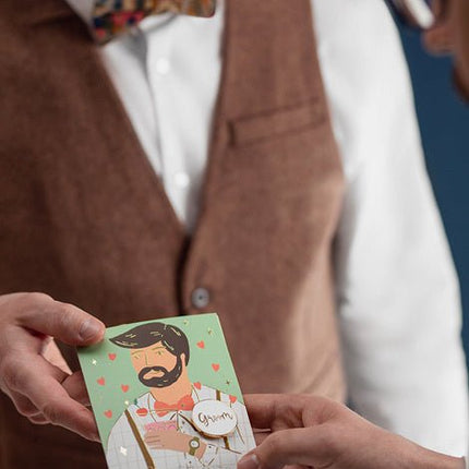 Wenskaart Groom 15cm van Partydeco koop je bij Partywinkel