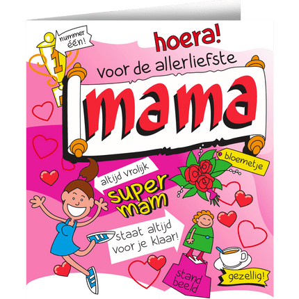 Wenskaart Mama 16,5cm van Paper Dreams koop je bij Partywinkel