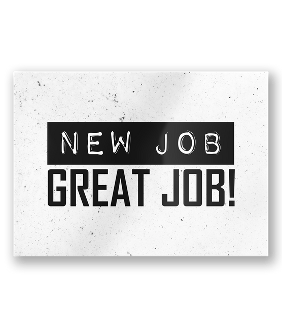 Wenskaart New Job 15cm van Paper Dreams koop je bij Partywinkel