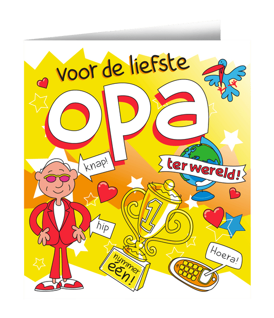 Wenskaart Opa 16,5cm van Paper Dreams koop je bij Partywinkel