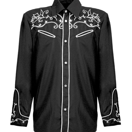 Western Cowboy Shirt Zwart van Widmann koop je bij Partywinkel