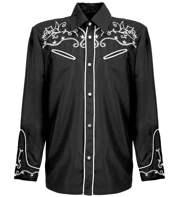 Western Cowboy Shirt Zwart van Widmann koop je bij Partywinkel