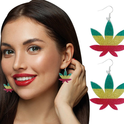 Wiet Oorbellen van Fiestas Guirca koop je bij Partywinkel