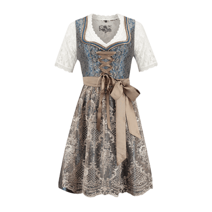 Wit Blauwe Dirndl Jurk Oktoberfest Roze Dames van Haus Huberts koop je bij Partywinkel