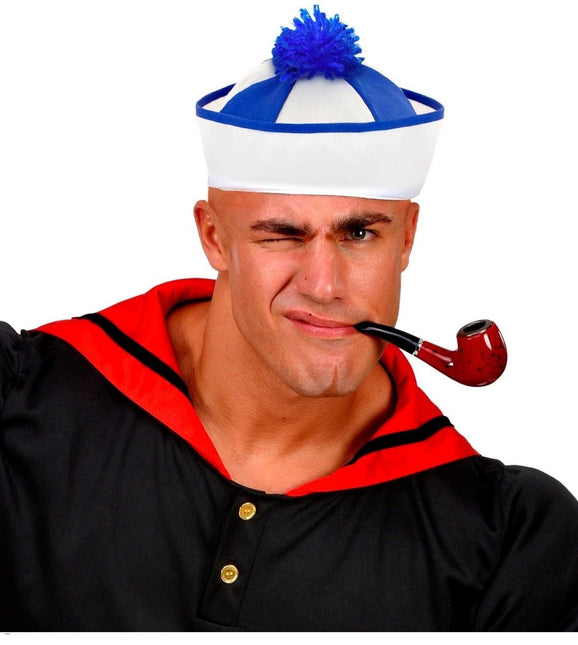 Wit Blauwe Muts Kapitein van Widmann koop je bij Partywinkel