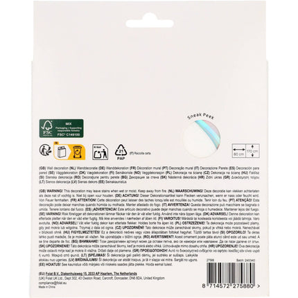 Wit Groene Deurgordijn Zilver 1,7m van Folat koop je bij Partywinkel