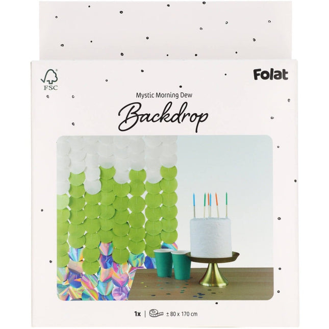 Wit Groene Deurgordijn Zilver 1,7m van Folat koop je bij Partywinkel