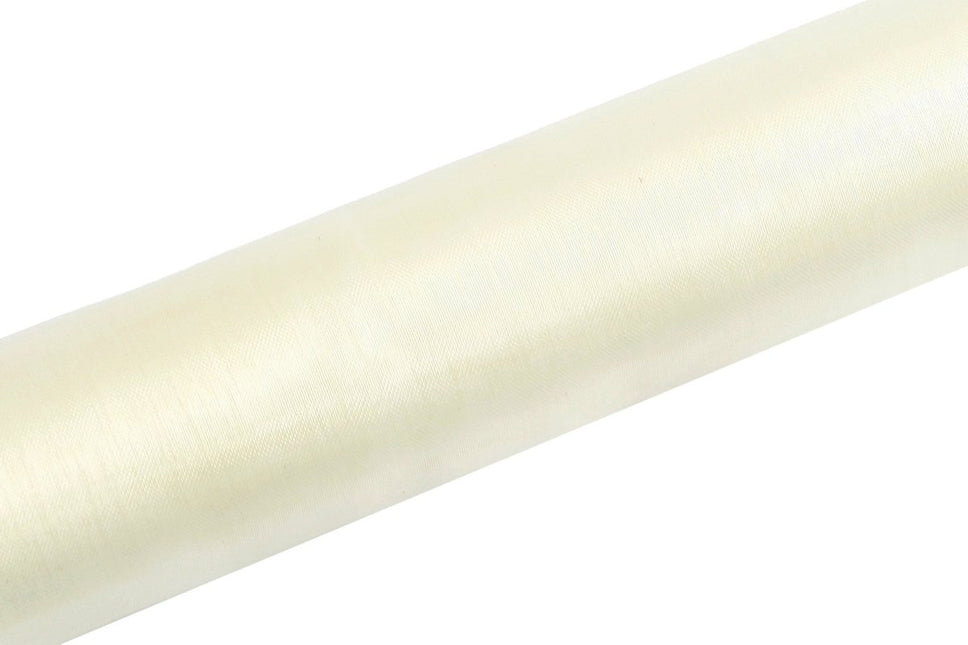 Wit Pastel Organza Stof 16cm 9m van Partydeco koop je bij Partywinkel