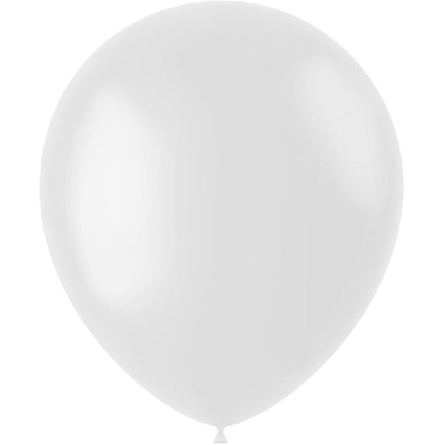 Witte Ballonnen Coconut White 33cm 10st van Folat koop je bij Partywinkel