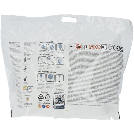 Witte Ballonnen Coconut White 33cm 50st van Folat koop je bij Partywinkel