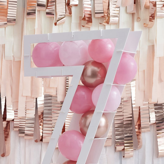 Witte Ballonnen Standaard 7 Jaar 81cm van Ginger Ray koop je bij Partywinkel