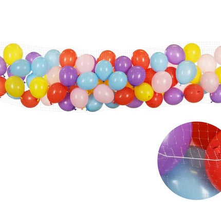 Witte Ballonnen Valnet 1m van Partydeco koop je bij Partywinkel