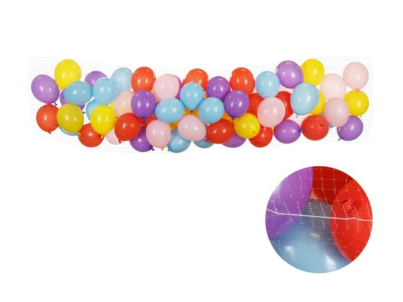 Witte Ballonnen Valnet 1m van Partydeco koop je bij Partywinkel