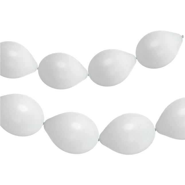 Witte Ballonnenslinger Coconut White 3m 8st van Folat koop je bij Partywinkel
