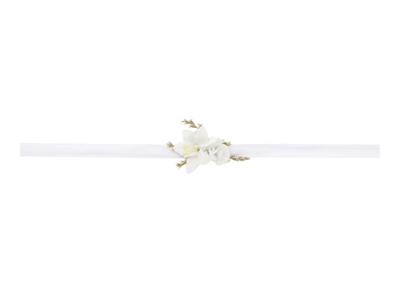 Witte Bloemen Armband van Partydeco koop je bij Partywinkel
