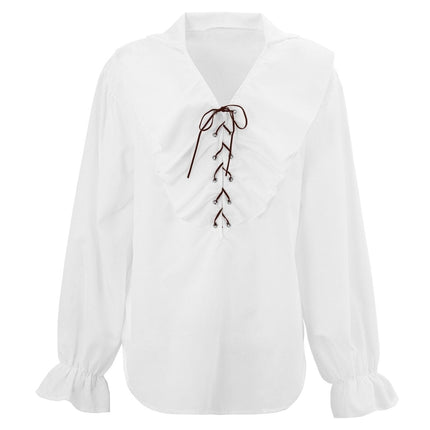 Witte Blouse Dames Piraten/Renaissance van Widmann koop je bij Partywinkel