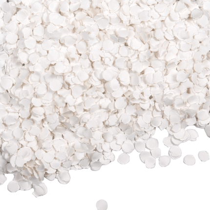 Witte Confetti 100gr van WeFiesta koop je bij Partywinkel