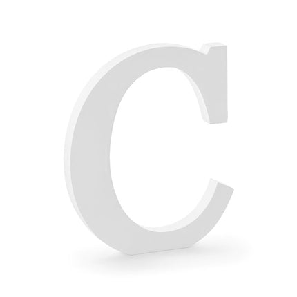 Witte Letter C Hout 20cm van Partydeco koop je bij Partywinkel