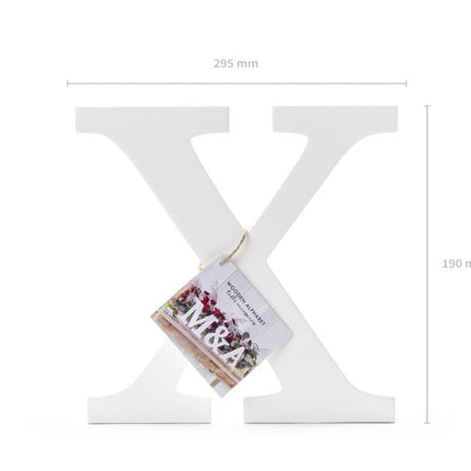 Witte Letter X Hout 19,5cm van Partydeco koop je bij Partywinkel