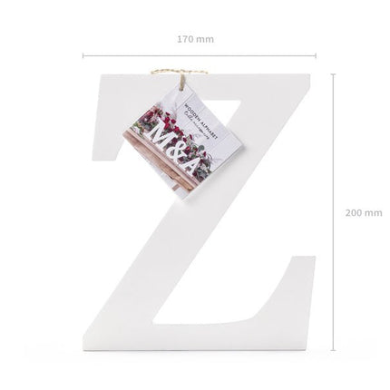 Witte Letter Z Hout 20cm van Partydeco koop je bij Partywinkel