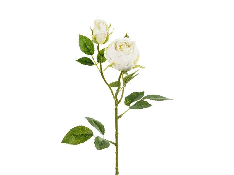 Witte Nep Bloem Roos 55cm van Partydeco koop je bij Partywinkel