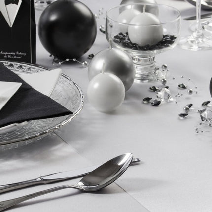 Witte Tafelloper 36cm 9m van Partydeco koop je bij Partywinkel