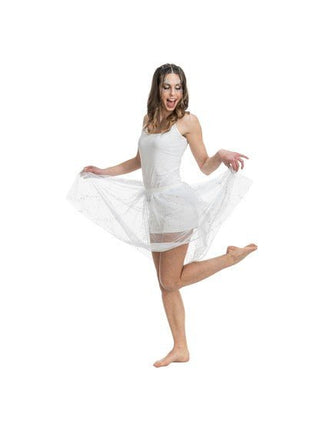 Witte Tule Rok Met Glitters Dames van CHAKS koop je bij Partywinkel