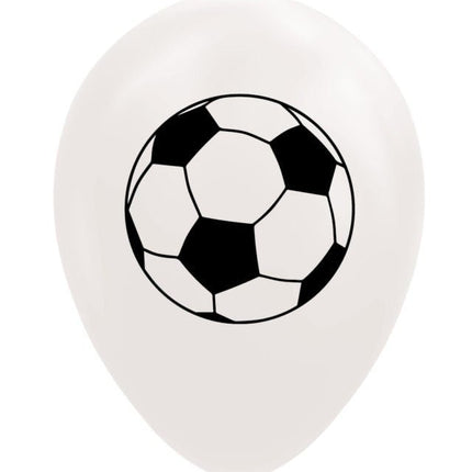 Witte Voetbal Ballonnen 30,5cm 8st van WeFiesta koop je bij Partywinkel