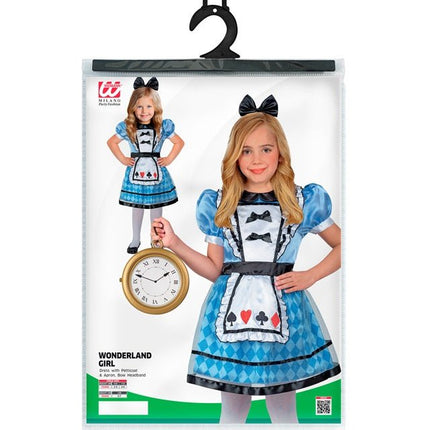Wonderland Meisje Kostuum Blauw van Widmann koop je bij Partywinkel