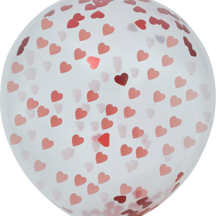 Zak van 10 ballonnen met hartjes confetti van Fiestas Guirca koop je bij Partywinkel