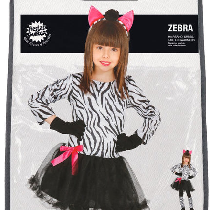 Zebra jurkje meisje van Fiestas Guirca koop je bij Partywinkel