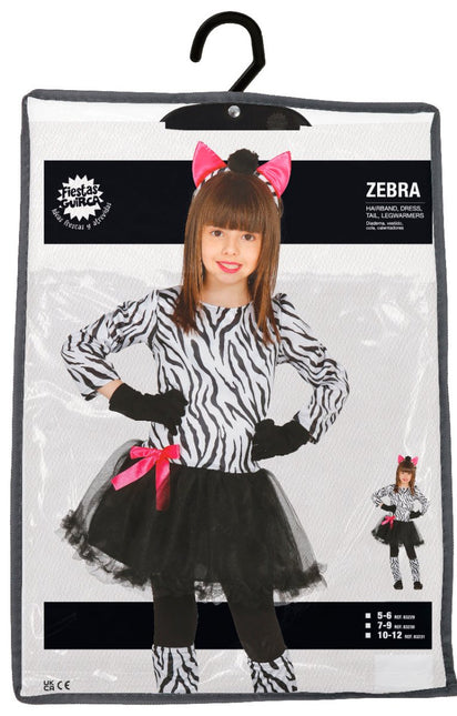 Zebra jurkje meisje van Fiestas Guirca koop je bij Partywinkel