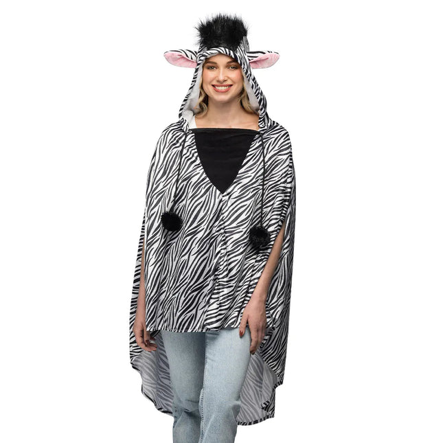 Zebra Poncho van Boland koop je bij Partywinkel