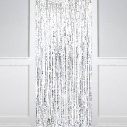 Zilver Deurgordijn Metallic 2m van Unique koop je bij Partywinkel